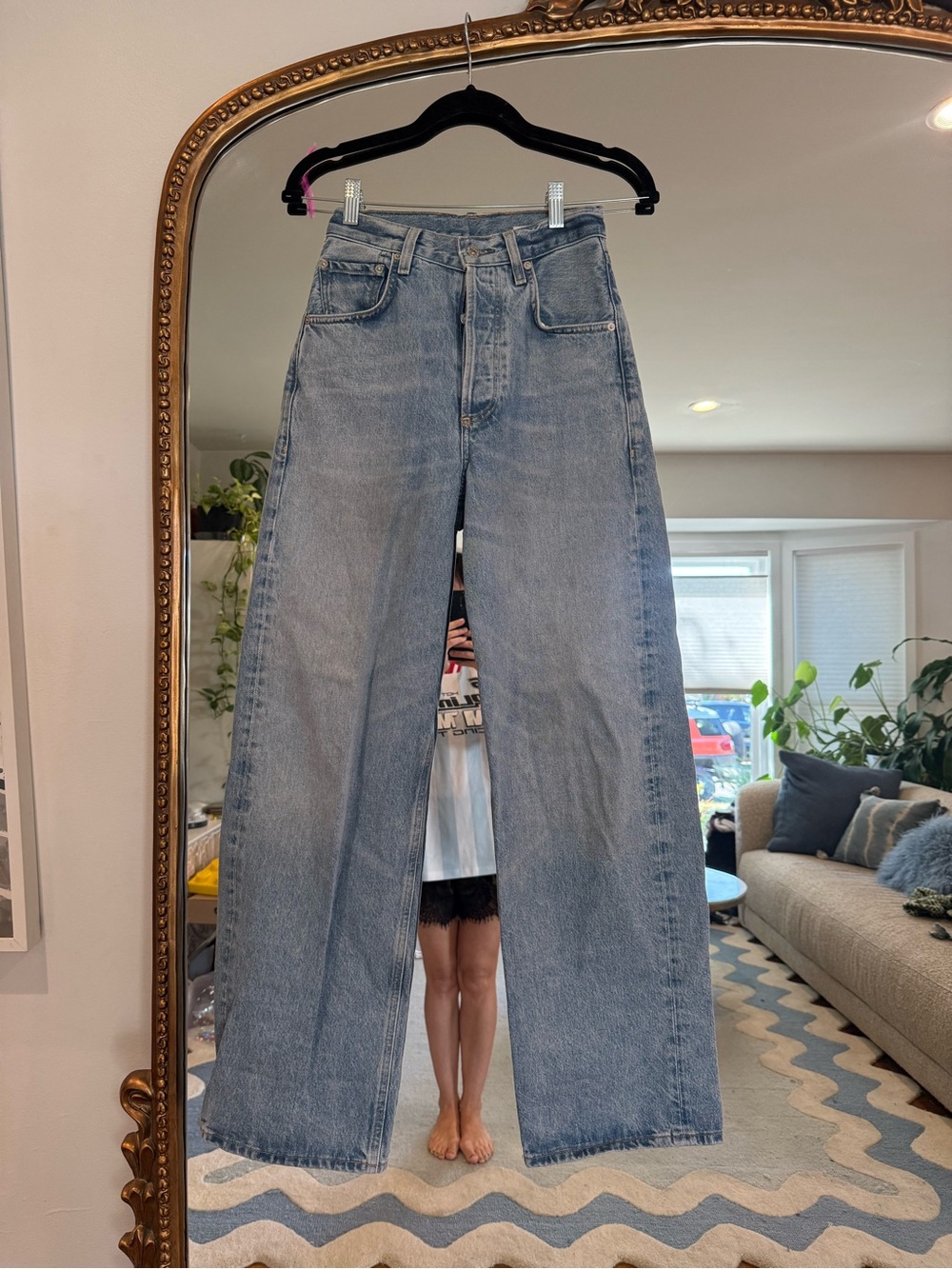 Citizens Of Humanity Wide Leg Jeans - Light Blue Denim